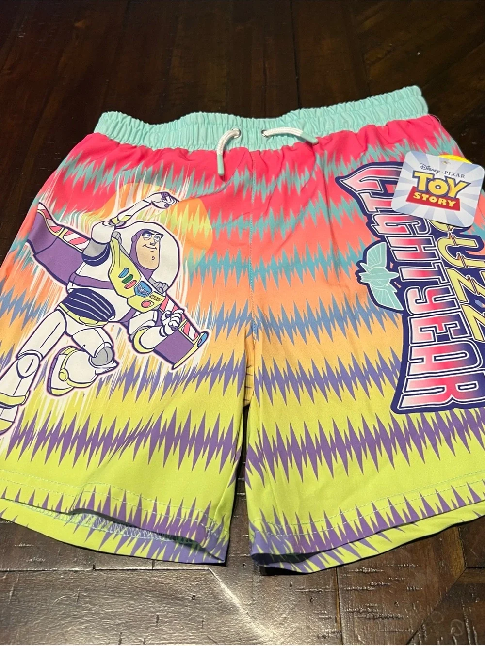 Disney Pixar Buzz Lightyear Toy Story Boys Swim Trunks Shorts Size 8